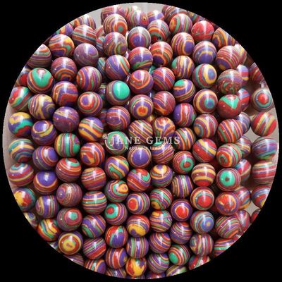 Perles de pierre précieuse diverses perles de malachite de couleur synthétique pour la fabrication de bijoux DIY