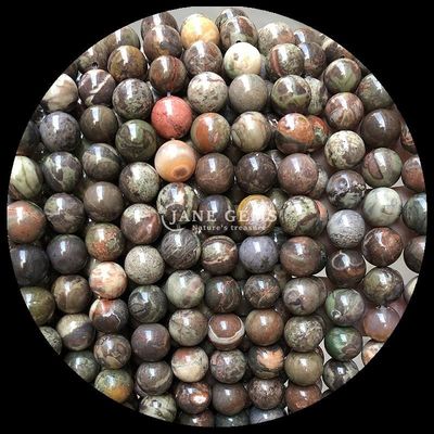 Forme ronde Perles de perles de différentes couleurs Modèle de bois Franges de perles lâches Parfait pour la fabrication de bijoux Taille de perle 8 mm