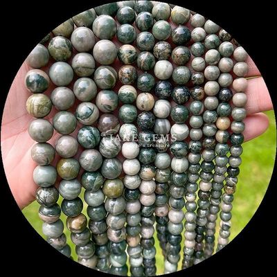 Forme ronde Perles de perles de différentes couleurs Modèle de bois Franges de perles lâches Parfait pour la fabrication de bijoux Taille de perle 8 mm
