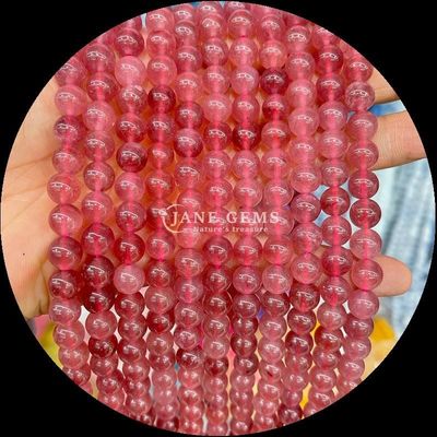 Perles de coupe ronde Perles de couleurs diverses Chalcédoine Franges de perles lâches Convient pour des bracelets de l'origine