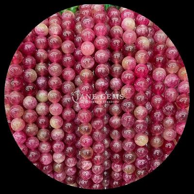 Perles de coupe ronde Perles de couleurs diverses Chalcédoine Franges de perles lâches Convient pour des bracelets de l'origine