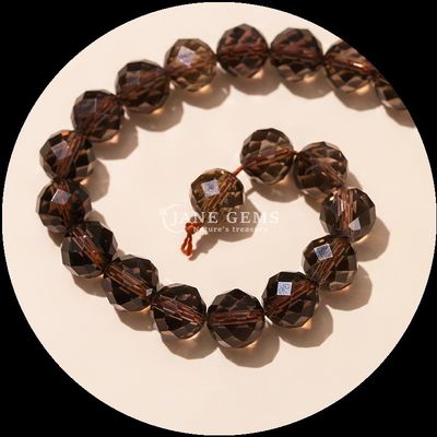 Perles de pierres précieuses naturelles Perles de pierres précieuses naturelles Citrine Fraise Quartz Façonnés rondes Franges de perles lâches