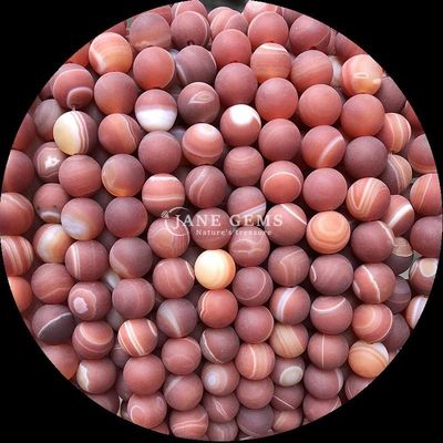 Perles de pierre précieuse naturelle de 8 mm Perles de pierre précieuse diverses bandes d'agate congelées Franges de perles lâches pour accessoires à perles artisanaux