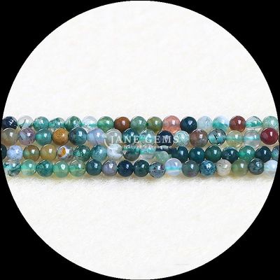 Couleur assortie Perles de pierre précieuse en coupe ronde Petite tourmaline Cristal Perles lâches