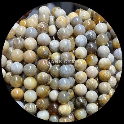 Perles de pierres précieuses de forme ronde Parfait pour les bracelets Divers types de pierre Sang de dragon Agate indienne Ronde en vrac Perles de pierre précieuse