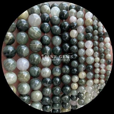 Perles de forme ronde Perles de pierre précieuse naturelle Perles de rhodonite polie Franges de perles lâches pour des collections de bijoux exquis
