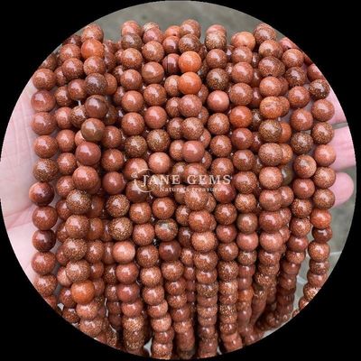 Les pierres précieuses de coupe ronde Perles d'or grès mousse agate tourmaline divers cristaux de guérison perles lâches Les fils de perles en forme de perles