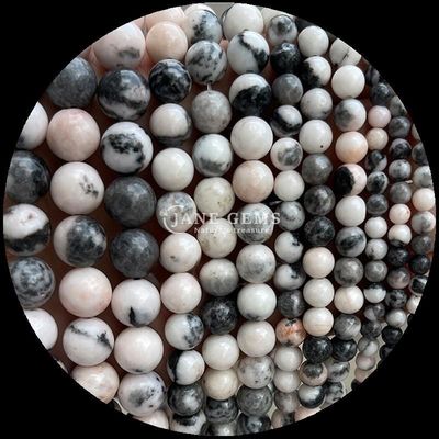 pierre précieuse tranchée pierres précieuses rondes perles zèbre jaspe mahagone obsidienne divers types pierre de guérison cristalline fils de perles lâches pour accessoires faits à la main