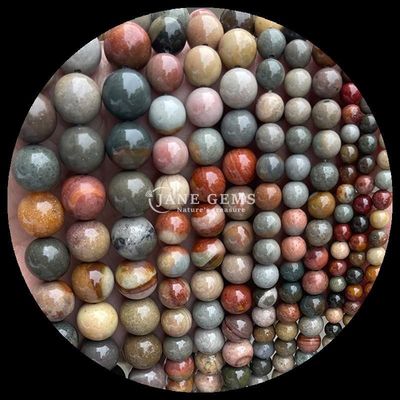 Des pierres précieuses en forme ronde 8 mm Naturel pour les distributeurs de pierres précieuses B2B diverses pierres de guérison de cristal Zèbre Jaspe Amazonite et plus pour le bricolage
