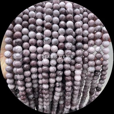 Perles de pierre précieuse polissées de 8 mm hématite yooperlite et autres types de pierre de guérison en cristal