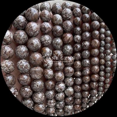Perles de pierre précieuse polissées de 8 mm hématite yooperlite et autres types de pierre de guérison en cristal