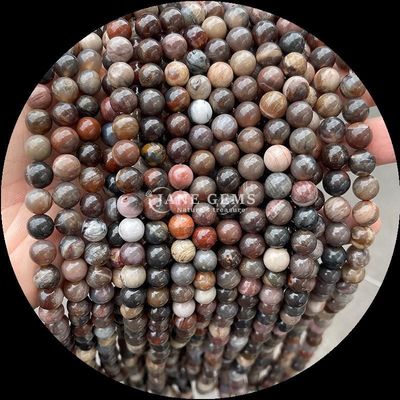 Des perles de pierre précieuse de forme ronde de couleurs variées Agate indienne Unakite Cristal de pierre de guérison Franges de perles lâches pour vos besoins de fabrication de bijoux