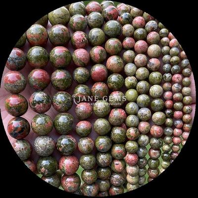 Des perles de pierre précieuse de forme ronde de couleurs variées Agate indienne Unakite Cristal de pierre de guérison Franges de perles lâches pour vos besoins de fabrication de bijoux