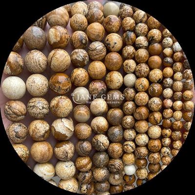 Perles de pierre précieuse de forme ronde diverses pierres naturelles de guérison de la pierre de sable d'or labradorite