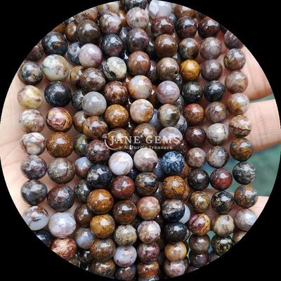 Perles de pierre précieuse de forme ronde diverses pierres naturelles de guérison de la pierre de sable d'or labradorite