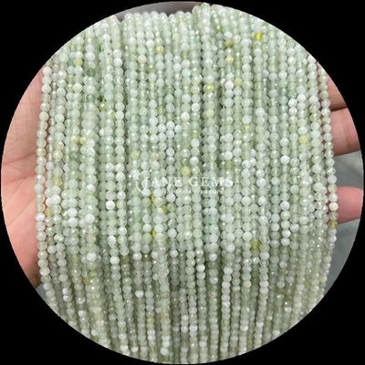 Les pierres précieuses naturelles Perles découpées en rondes Cristal facétuel de guérison Mini pierres précieuses Mousse Agate Flocon de neige Obsidienne Divers fils de perles lâches Idéal pour les accessoires artisanaux