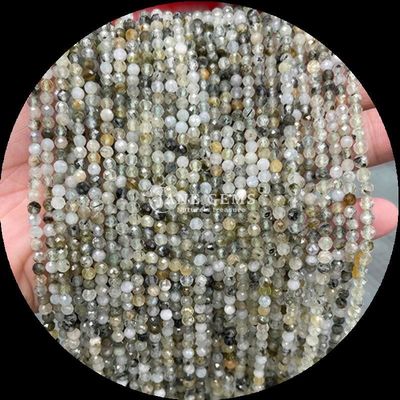 Faire soi-même des bijoux avec des perles de pierres précieuses couleur de pierre précieuse assortie du marché facettes rondes Morganite clair quartz cristal guérisseur