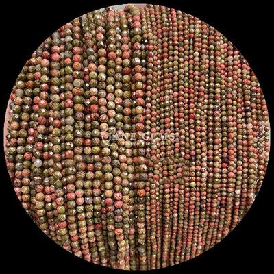 Les meilleures perles de pierres précieuses naturelles différentes pierres de guérison de cristal vert aventurine unakite et plus mini-facettes de perles lâches pour vos besoins B2B