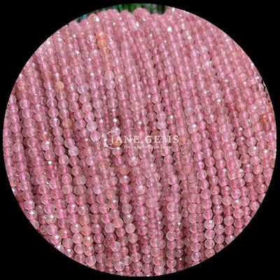 Perles de pierres précieuses rondes Le choix ultime pour la fabrication de bijoux DIY et les accessoires personnalisés Divers types de rubis Zoisite Fraise Quartz mini-facettes Franges de perles lâches de cristal pierres de guérison