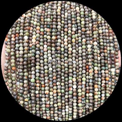 Perles de gemmes 4mm Multicolore Diverses Pierres de cristal naturelles Mini Tourmaline ronde Perles en vrac Brins pour les exigences du client