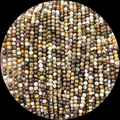 Technique Pierre précieuse polie Forme ronde Quartz de jardin Perles en vrac pour créations de bijoux exquises