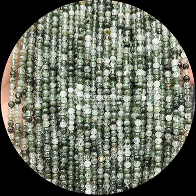 Technique Pierre précieuse polie Forme ronde Quartz de jardin Perles en vrac pour créations de bijoux exquises